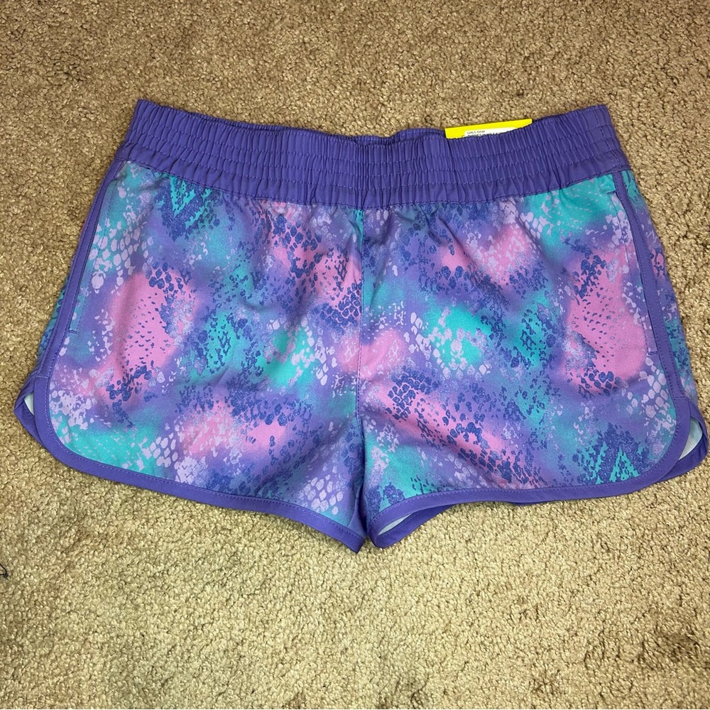 O’rageous Girls Swim Shorts Large Purple‎ Snake NWT